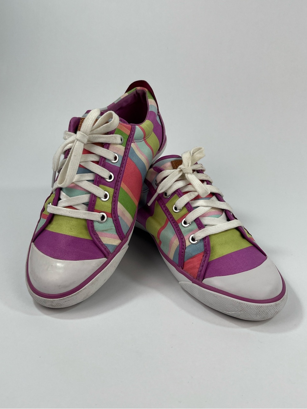 COACH Barrett Hampton Weekend Multi Color Stripe Low-Top Sneakers